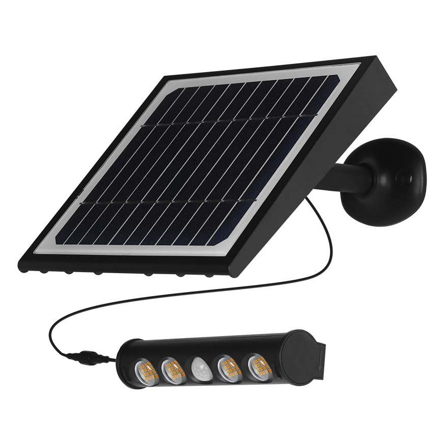 LED Соларен аплик със сензор LED/8W/3,7V IP65 4000K