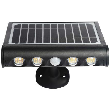 LED Соларен аплик със сензор LED/8W/3,7V IP65 4000K