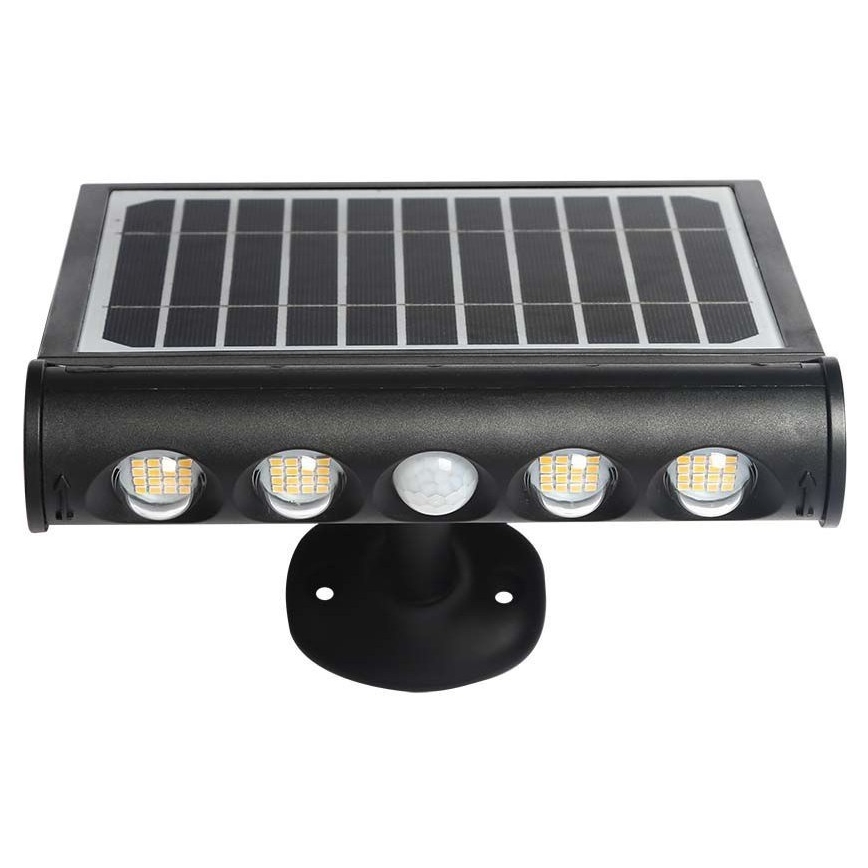 LED Соларен аплик със сензор LED/8W/3,7V IP65 4000K