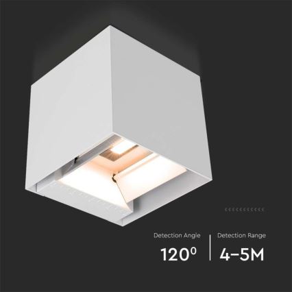 LED Соларен аплик със сензор LED/9W/3,7V IP65 3000K 2600 mAh бял
