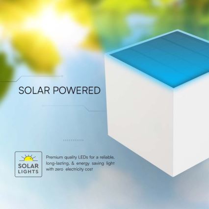 LED Соларен аплик със сензор LED/9W/3,7V IP65 3000K 2600 mAh бял