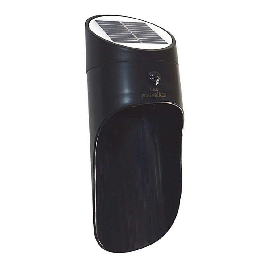 LED Соларен аплик със сензор PALESA LED/1W/3,7V IP65 1800 mAh черен