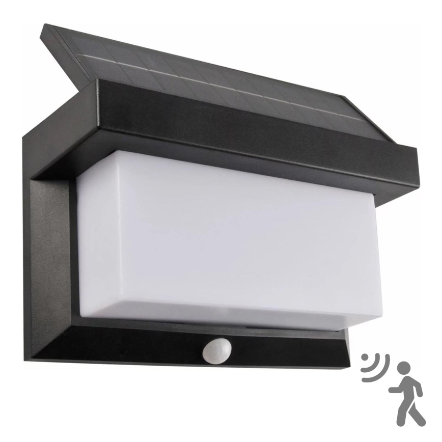 LED Соларен аплик със сензор TONY LED/3,7V 1800 mAh IP44