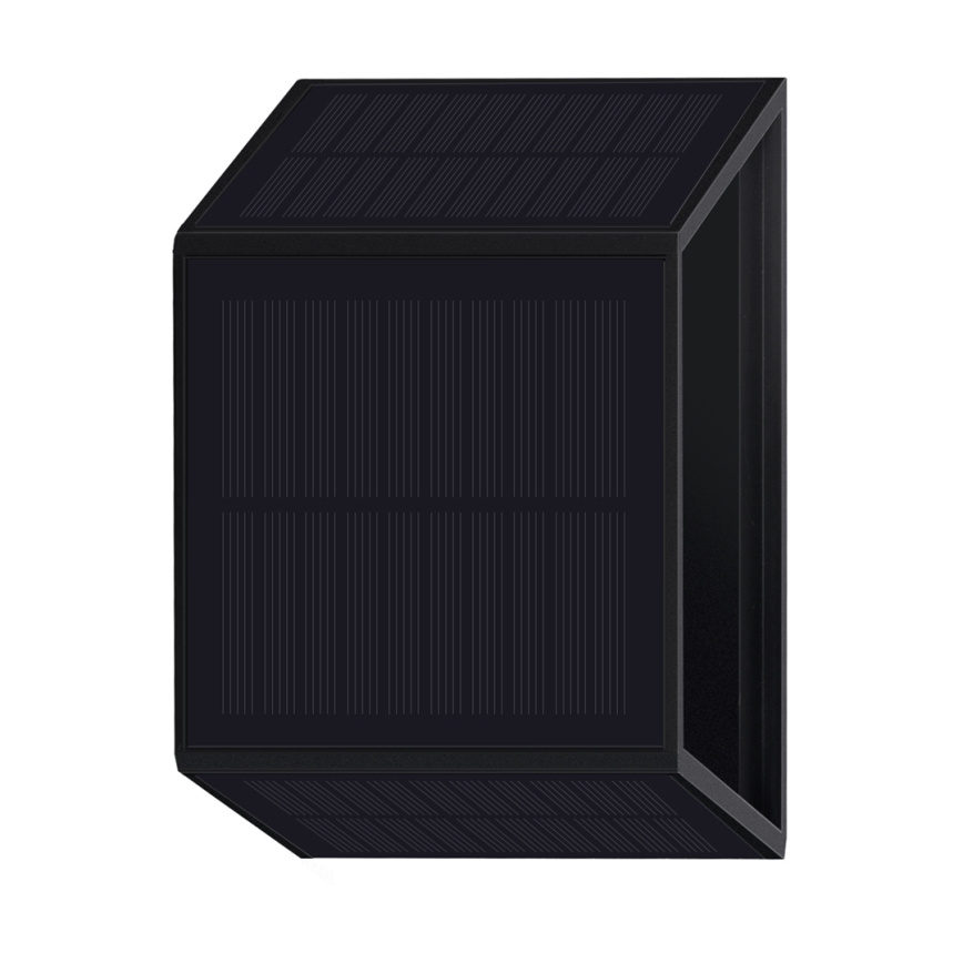 LED Соларен аплик WINGS LED/2W/1300 mAh 3,7V 3000K IP54 черен