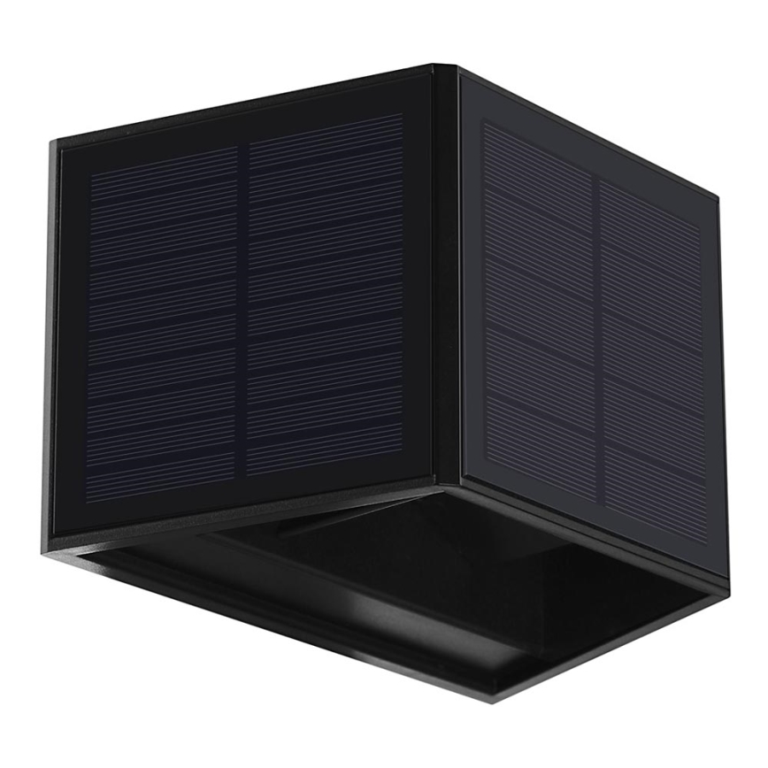 LED Соларен аплик WINGS LED/2W/1300 mAh 3,7V 6000K IP54 черен