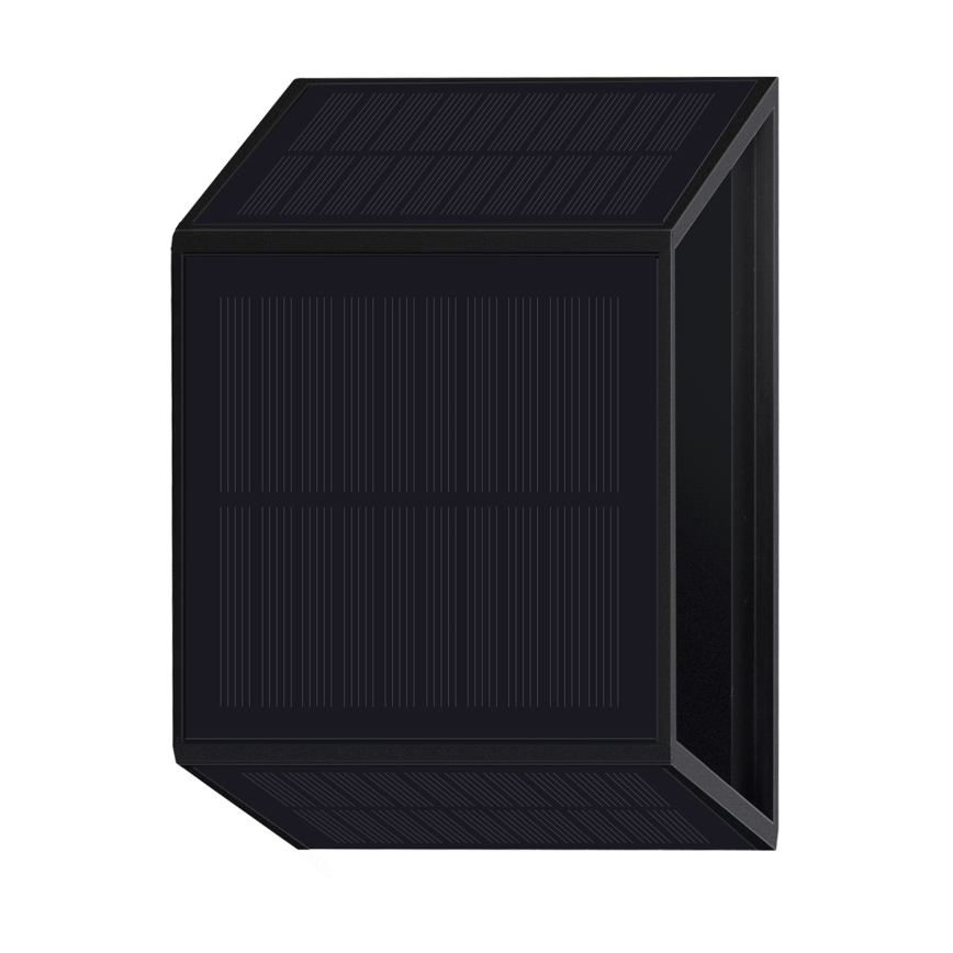 LED Соларен аплик WINGS LED/2W/1300 mAh 3,7V 6000K IP54 черен