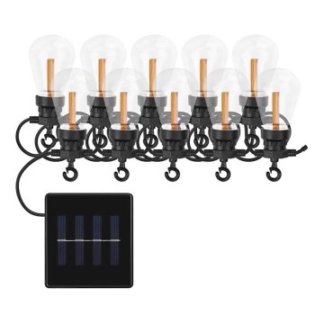 LED соларен декоративен гирлянд 10xLED/0,6W/1,2V 4,5m IP44 800 mAh