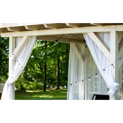 LED соларен декоративен гирлянд 30xLED/8 режима 500 mAh 10,6 m IP67 топло бяло