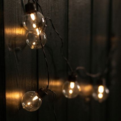 LED соларен декоративен гирлянд 30xLED/8 режима 500 mAh 10,6 m IP67 топло бяло