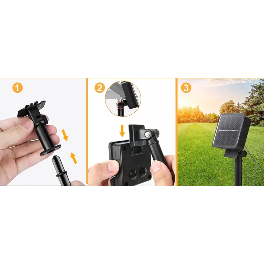 LED соларен декоративен гирлянд 30xLED/8 режима 500 mAh 10,6 m IP67 топло бяло