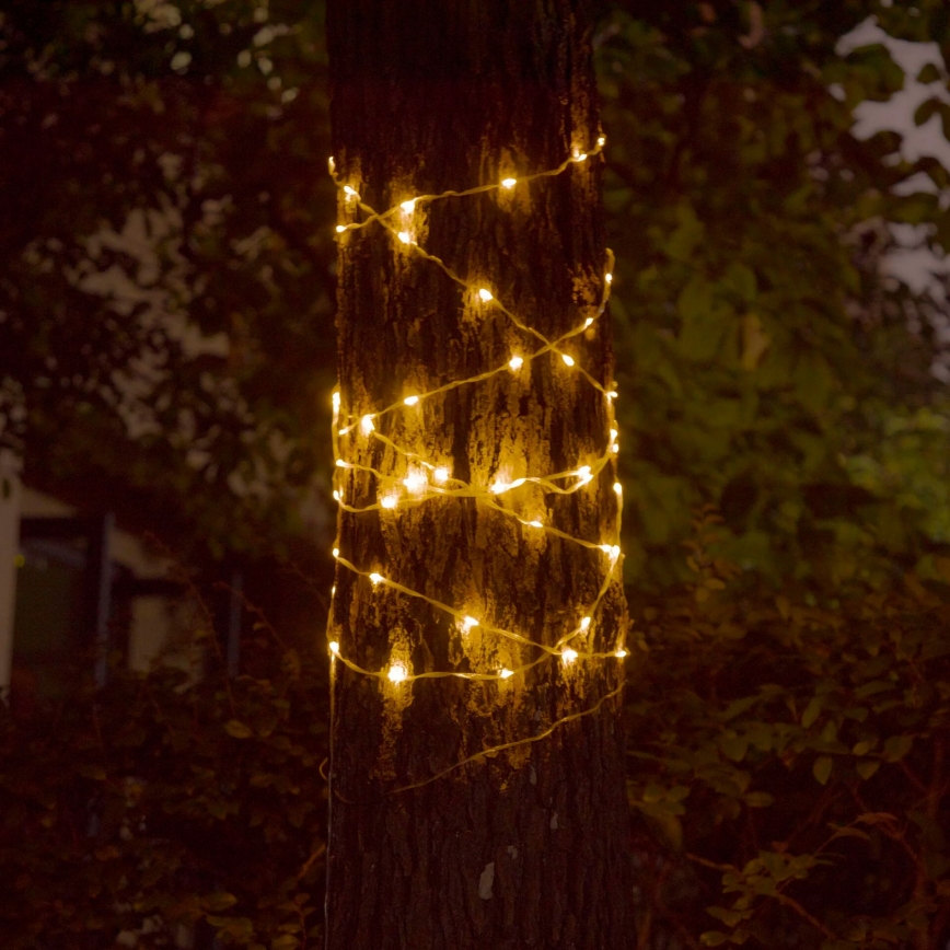 LED Соларен декоративни лампички LED/3,7V 1800 mAh 10 m IP44 + дистанционно управление