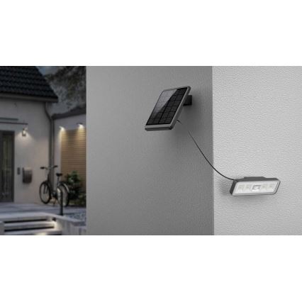 LED Соларен екстериорен прожектор със сензор LED/8W/3,7V 2000 mAh IP54 черен