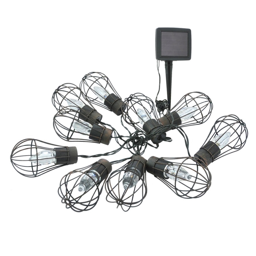 LED Соларен екстериорен верига 10xLED/1,2V 300 mAh 3,8 m IP44