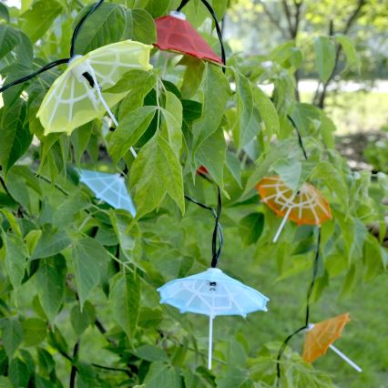 LED соларен гирлянд 10xLED/1,2V 300 mAh 3,8 m IP44 чадъри