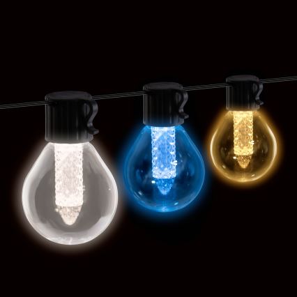 LED димируема соларна верига 15xLED/1,5W/3,7/5V 2700-10000K 2200 mAh 9 m IP65 черна + дистанционно управление