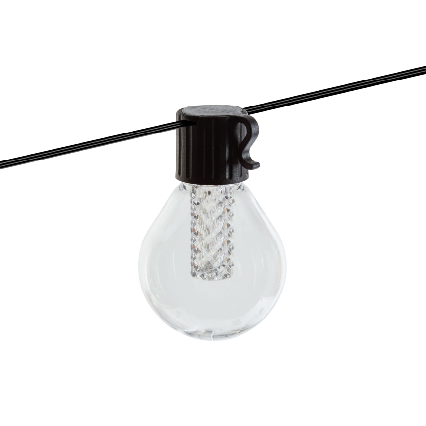 LED димируема соларна верига 15xLED/1,5W/3,7/5V 2700-10000K 2200 mAh 9 m IP65 черна + дистанционно управление