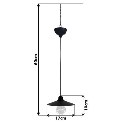 LED Соларен полилей на връв DINA 1,2V 200 mAh IP44