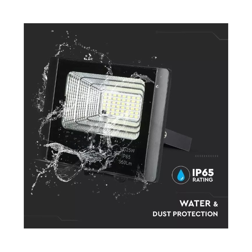 LED регулируем соларен прожектор LED/12W/3,2V 6000K IP65 5000 mAh + дистанционно управление