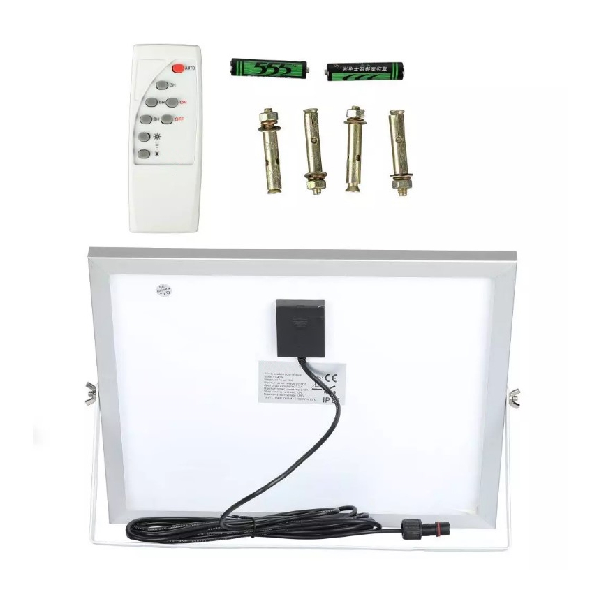 LED регулируема соларна прожектор LED/16W/3,2V 4000K IP65 10000 mAh + дистанционно управление