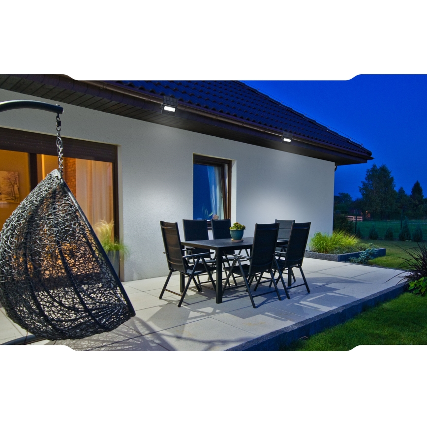 LED соларен прожектор с датчик за движение и здрач NOCTIS LED/2W/1800 mAh 3,7V 6000K IP65