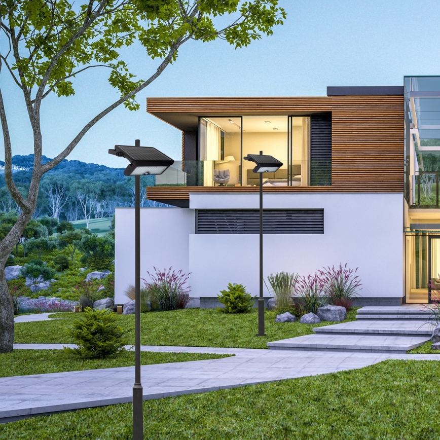 LED соларен прожектор с датчик за движение и здрач EPAD LED/10W/3000 mAh 7,4V 4000K IP65