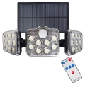 LED соларен прожектор с датчик за движение и здрач LED/20W/3,7V 1200 mAh IP44 + дистанционно управление