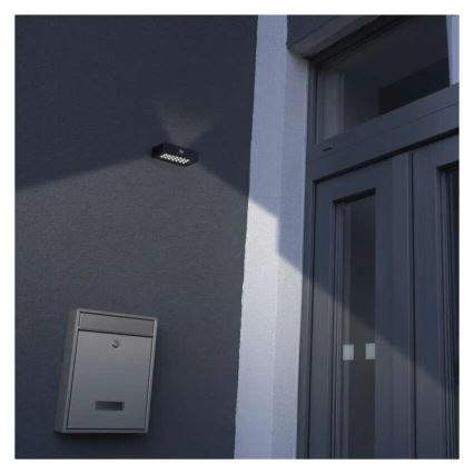 LED соларен прожектор с датчик за движение LED/3,7V 1200mAh 4000K IP65 черен