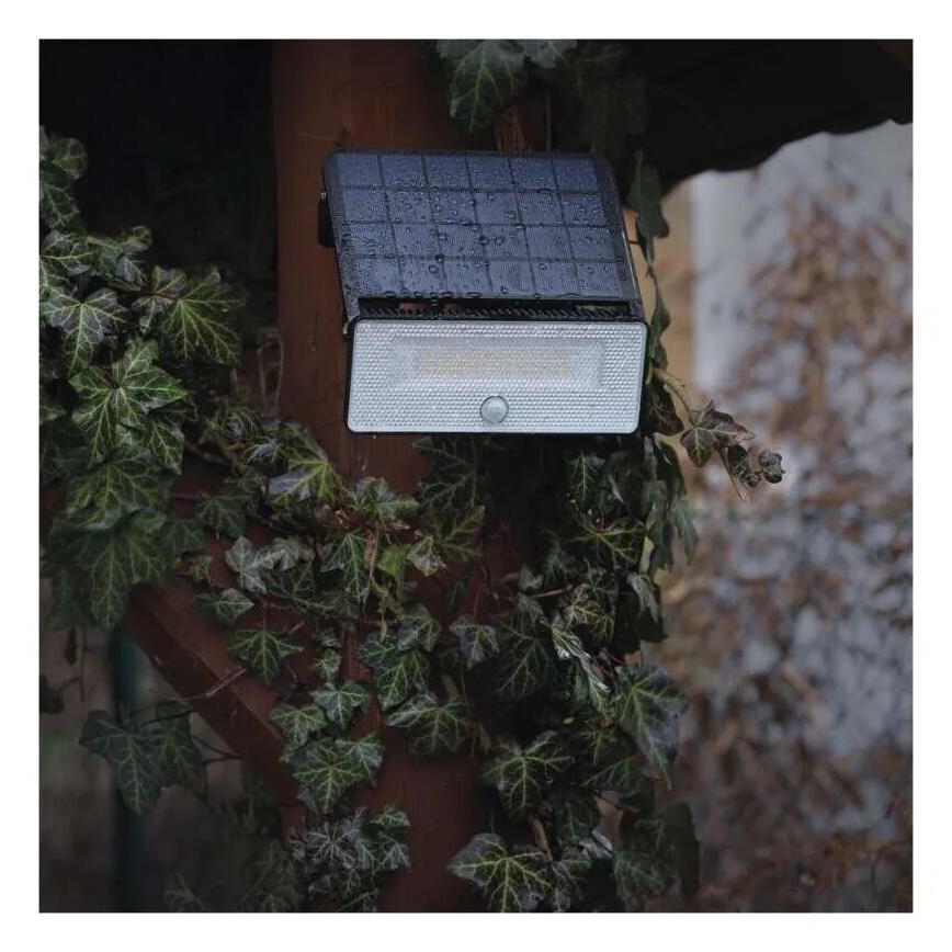 LED соларен прожектор с датчик за движение LED/3,7V 3600mAh 4000K IP54