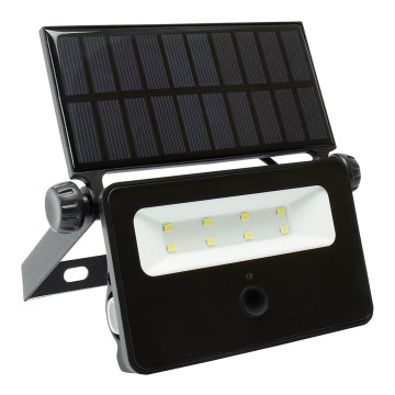 LED соларен прожектор с датчик за движение и здрач NOCTIS LED/2W/1800 mAh 3,7V 6000K IP65
