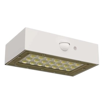LED соларен прожектор с датчик за движение LED/3,7V 1200mAh 4000K IP65 бял