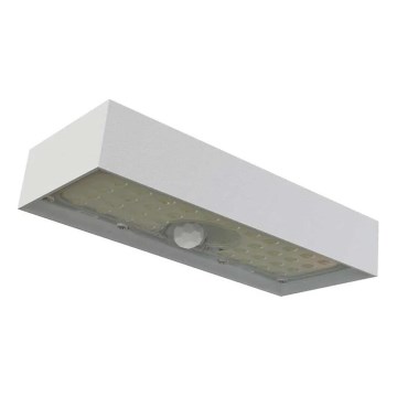LED соларен прожектор с датчик за движение LED/3,7V 3000mAh 4000K IP65 бял