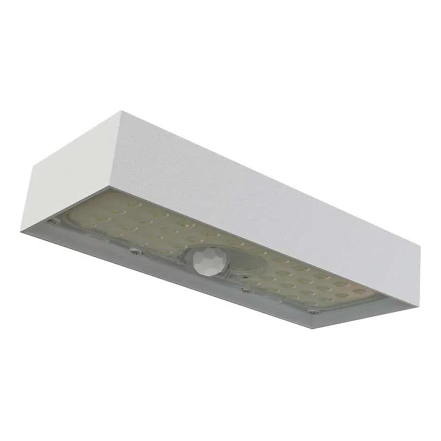 LED соларен прожектор с датчик за движение LED/3,7V 3000mAh 4000K IP65 бял