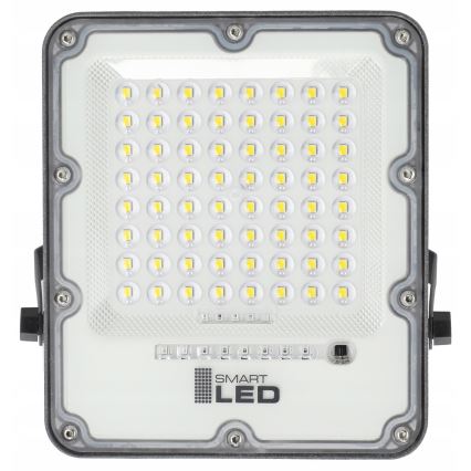 LED димируем соларен прожектор LED/100W/3,2V 5000K 10500 mAh IP65 черен + дистанционно управление