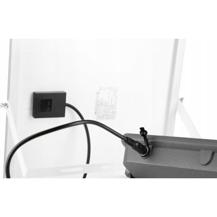 LED димируем соларен прожектор LED/100W/3,2V 5000K 10500 mAh IP65 черен + дистанционно управление