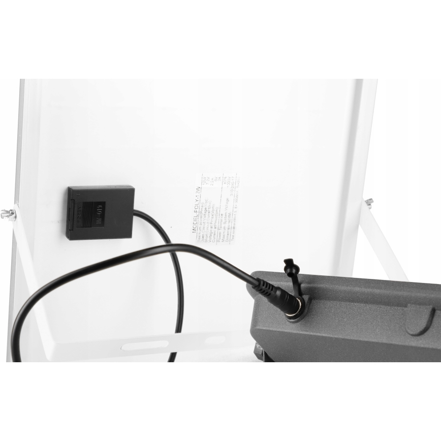 LED димируем соларен прожектор LED/100W/3,2V 5000K 10500 mAh IP65 черен + дистанционно управление