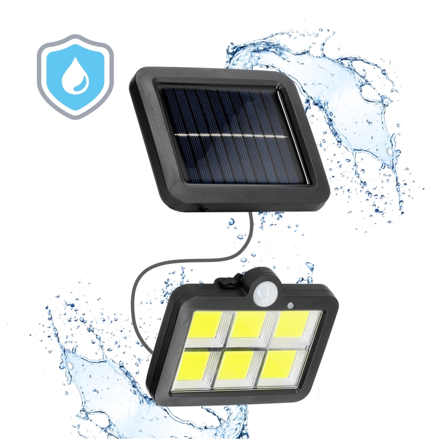 LED соларен прожектор със сензор LED/1,5W/3,7V 6000K IP44 1200 mAh
