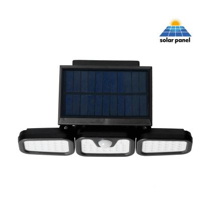 LED соларен прожектор със сензор LED/1,5W/3,7V 6000K IP44 2400 mAh
