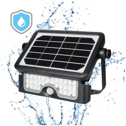 LED соларен прожектор със сензор LED/5W/3,7V 4000K IP65 3000 mAh
