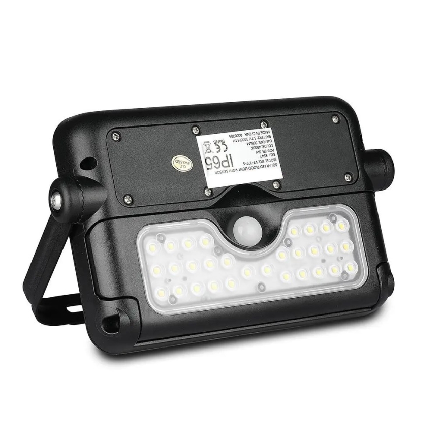 LED соларен прожектор със сензор LED/5W/3,7V IP65 4000K 3000 mAh