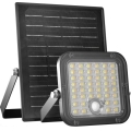 LED соларен прожектор с възможност за димиране и сензор LED/10W/3,7V 3000/4000K IP65 3600 mAh + дистанционно управление