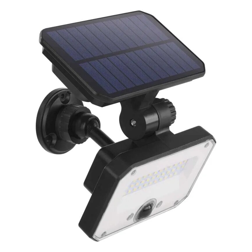 LED соларен прожектор с датчик за движение SPILO LED/3,7V 3600mAh 3000K IP54 + дистанционно управление