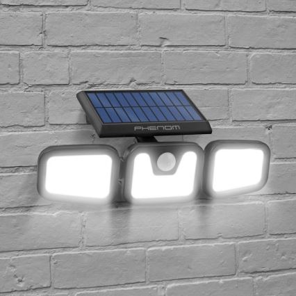 LED Соларен прожектор със сензор 3xLED/3,3W/5V IP65