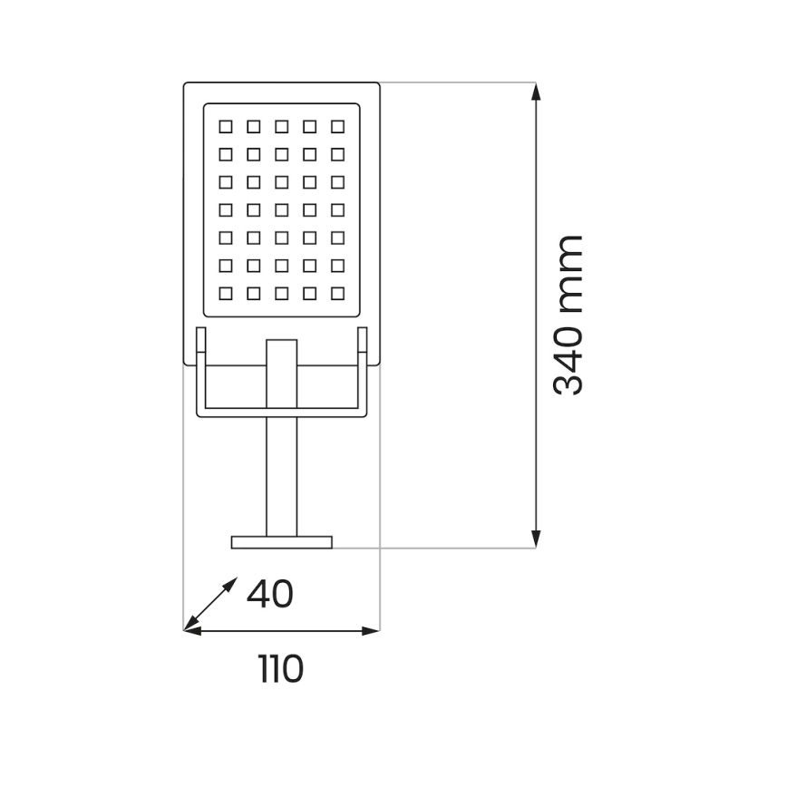 LED соларен прожектор със сензор ADIK LED/1,2W/3,7V 1200 mAh 6500K IP44