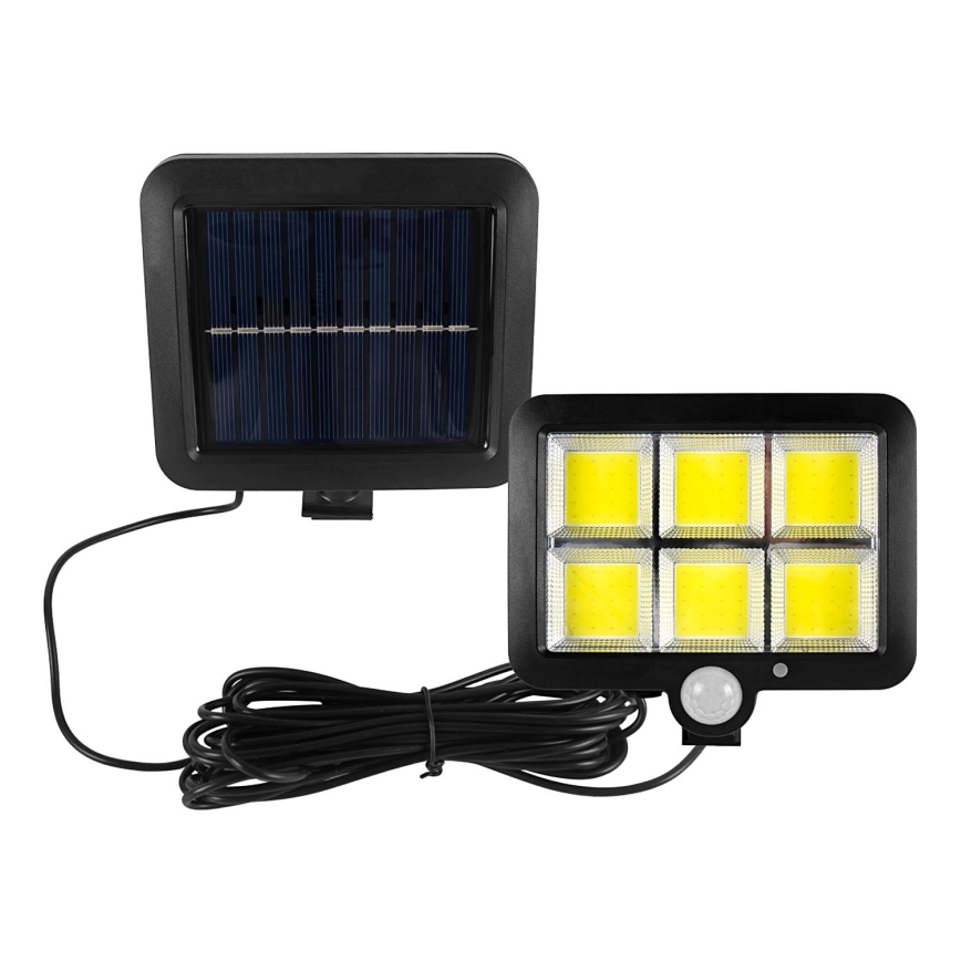 LED соларен прожектор със сензор LED/1,5W/3,7V 6000K IP44 1200 mAh