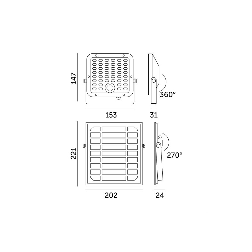 LED соларен прожектор с възможност за димиране и сензор LED/10W/3,7V 3000/4000K IP65 3600 mAh + дистанционно управление