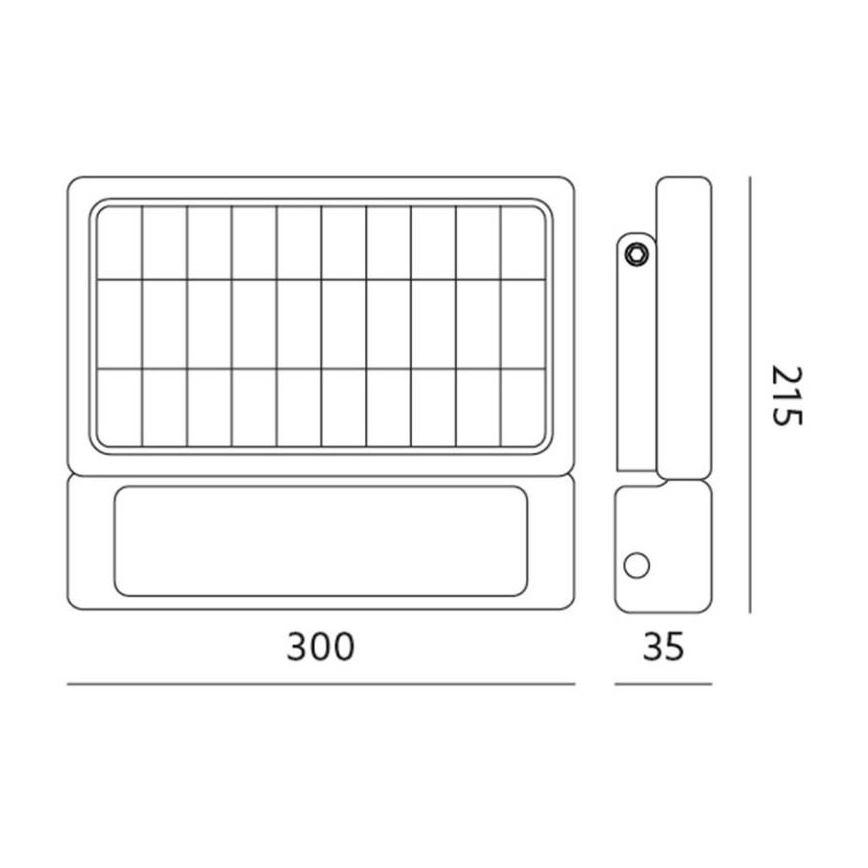 LED Соларен прожектор със сензор LED/10W/3,7V 4000K IP65 7200 mAh