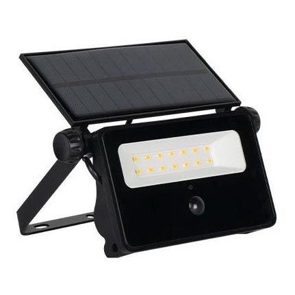 LED Соларен прожектор със сензор LED/30W/5,5V 3000 mAh IP65