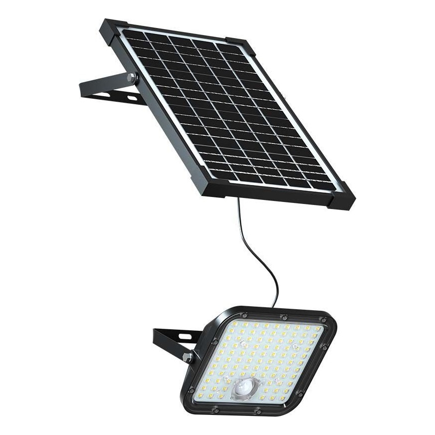 LED Соларен прожектор със сензор LED/30W/6,4V 4000K + дистанционно управление