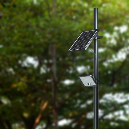 LED Соларен прожектор със сензор LED/30W/6,4V 6400K + дистанционно управление