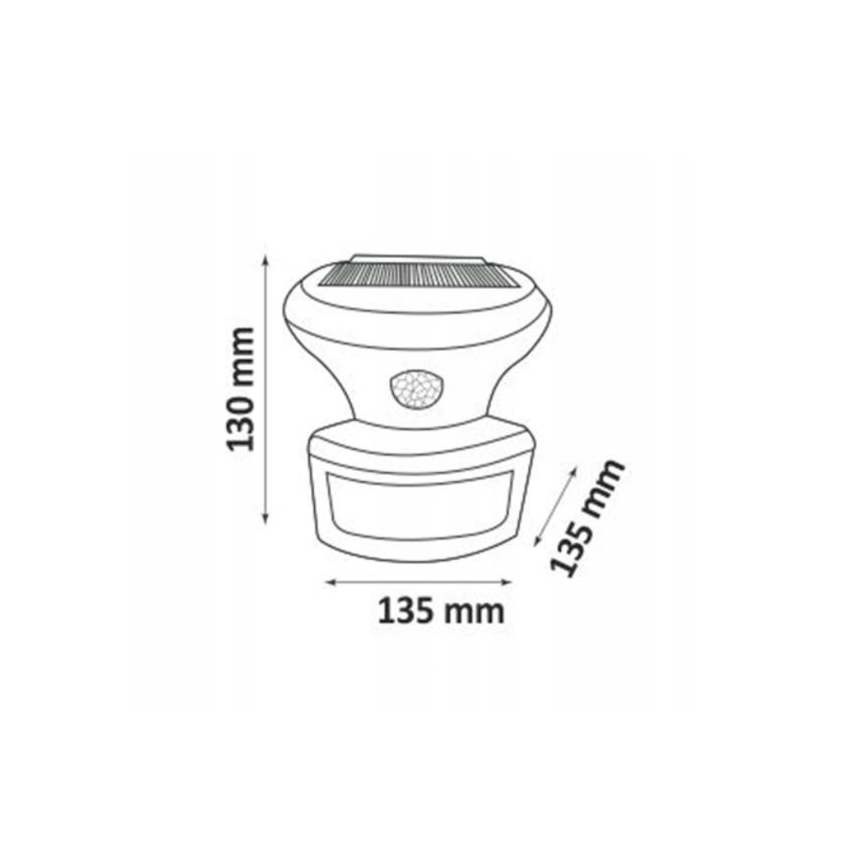 LED Соларен прожектор със сензор LED/5W/3,7V 2000 mAh IP44